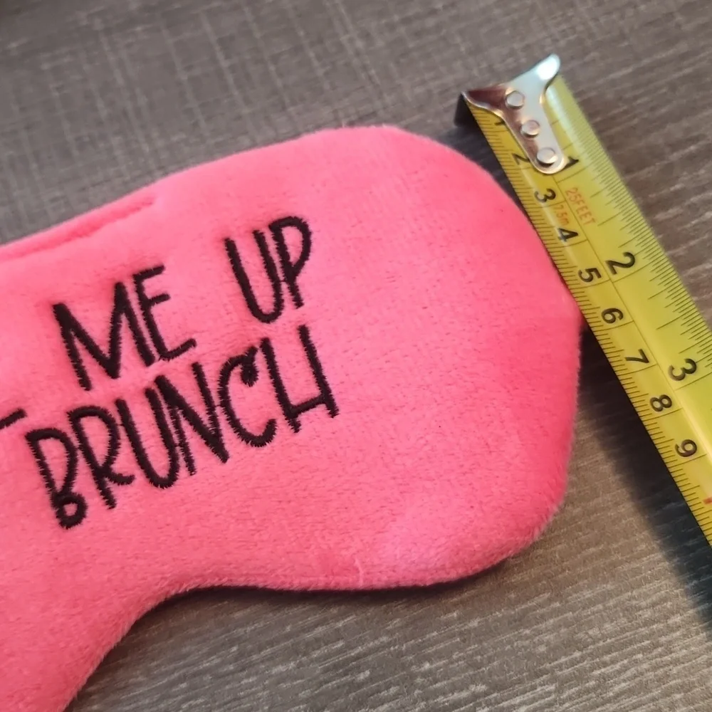 Super Soft Pink Sleep Mask with Fun Slogan